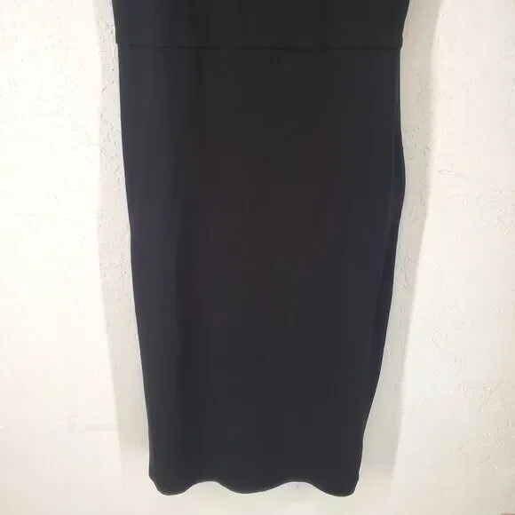 Baddie It Girl Sexy Mob Wife Black Bodycon Figure Hugging Mini Dress  Size Large - Picture 3 of 6